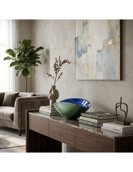Centrotavola Coppa Burano Verde Blu OL03415 ONLYLUX