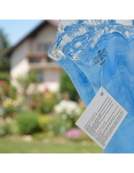 Blue Oak Murano Glass Vase