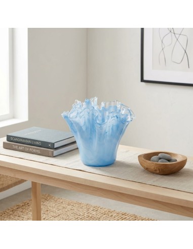 Blue Oak Murano Glass Vase