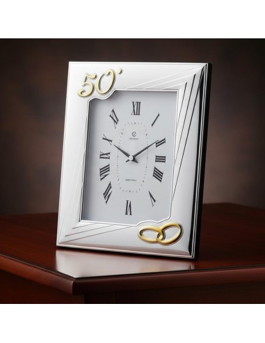 50th Anniversary Table Clock with Engraving...