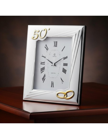 Tischuhr zum 50 Jahrestag mit Initialengravur Inklusive