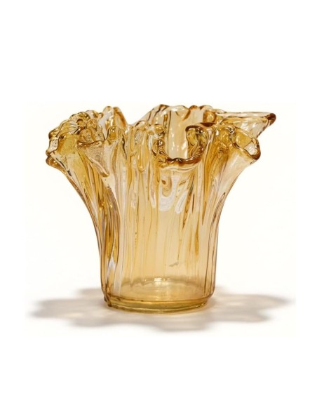 Honey Oak Murano Glass Vase