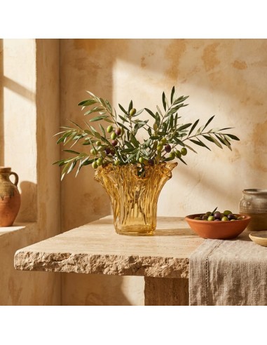 Honey Oak Murano Glass Vase