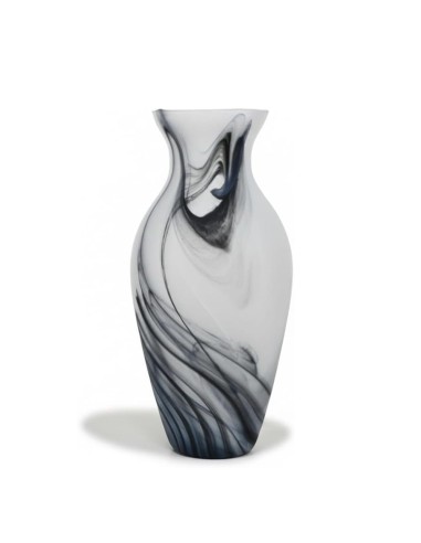 Vaso Anfora in Vetro di Murano Bianco Satinato...