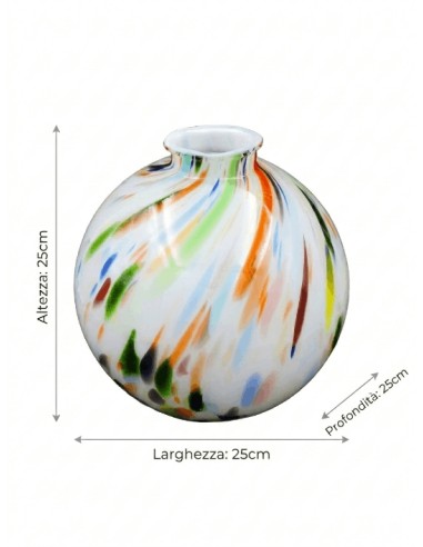 Murano Glasvase Harlekin Kugel
