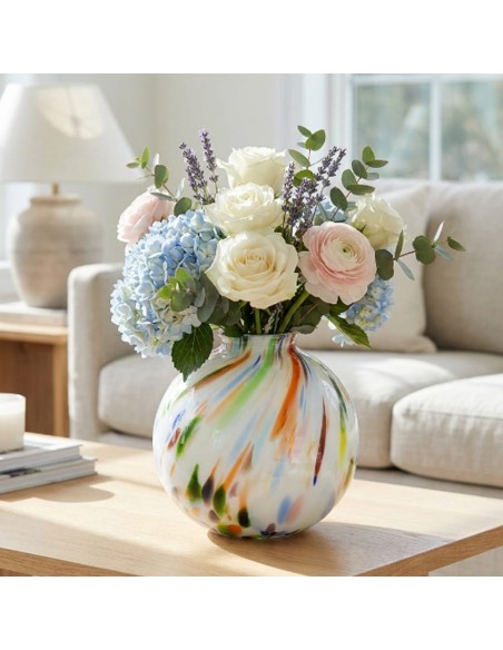 Murano Glass Vase Harlequin Sphere