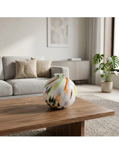 Murano Glass Vase Harlequin Sphere