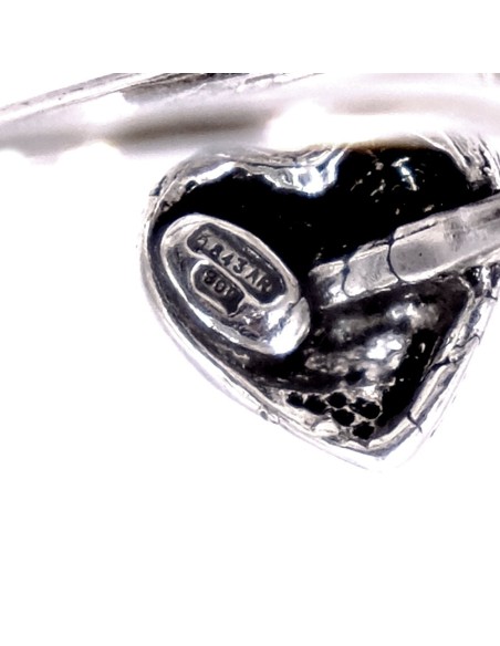 Anello Freccia nel Cuore in Argento 