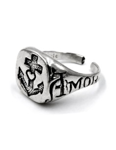 Anello Chevalier in Argento Vitae Amor con Ancora