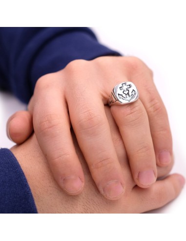 Anello Chevalier in Argento Vitae Amor con Ancora