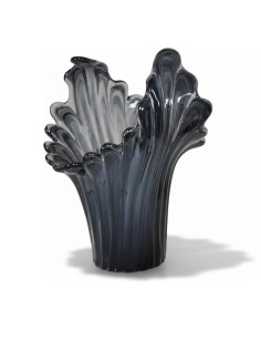 Murano Glass Vase Incontro Black