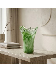 Vaso Milord in Vetro di Murano Verde  2