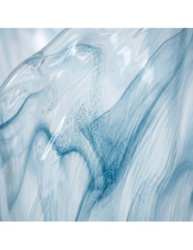 Murano Glas Vase Blaue Welle 