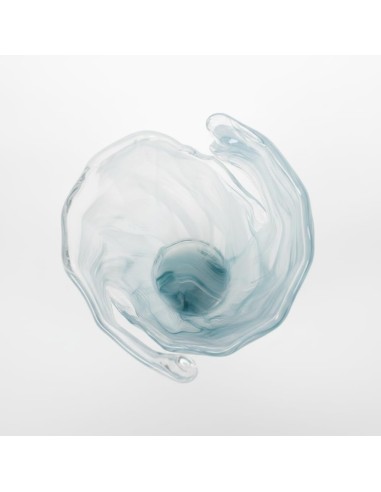 Murano Glas Vase Blaue Welle 