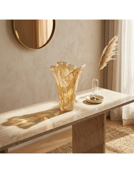 Vortice Miele Vaso in Vetro di Murano 