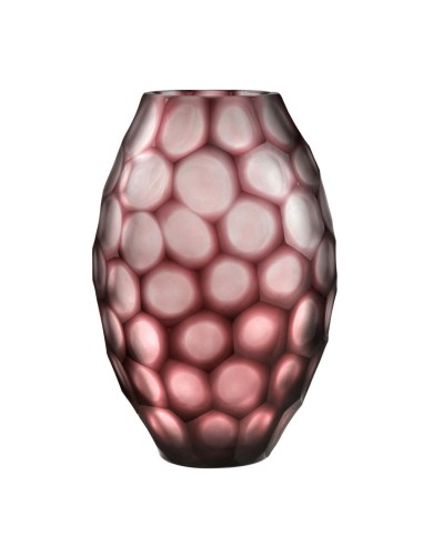 ONLYLUX Red Bubble Glass Geode Vase OL03166