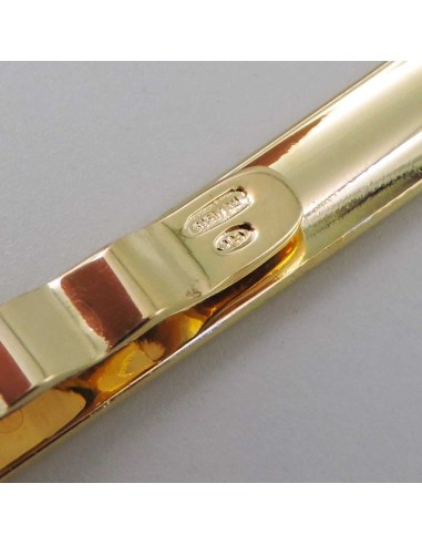 Fermacravatta in Argento 925 Placcato Oro con...
