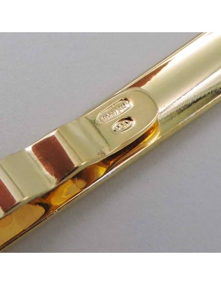 Gold Plated Sterling Silver Tie Clip with Engraved Initials