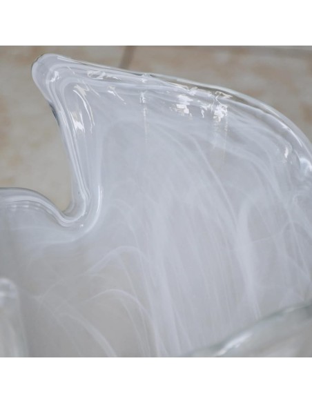 Vortice Bianco Vaso in Vetro di Murano 