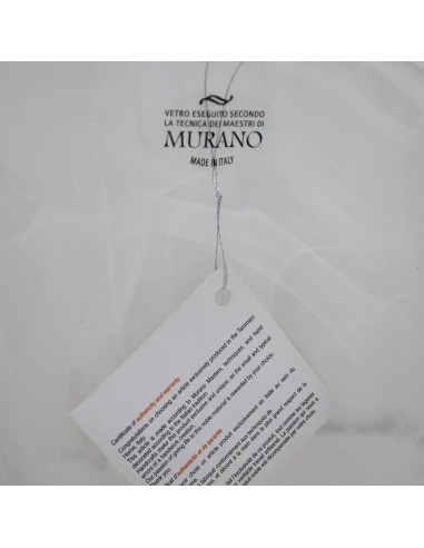 White Murano Glass Vase Whirlpool 