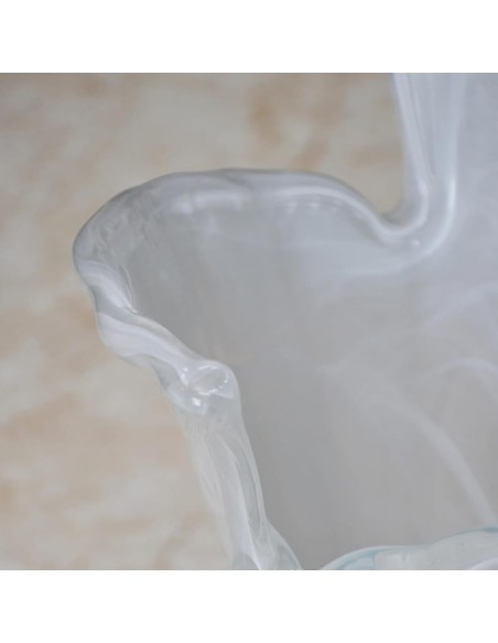 Vortice Bianco Vaso in Vetro di Murano 
