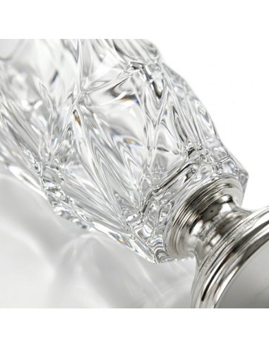Flamenco Crystal Vase with Round Silver Base