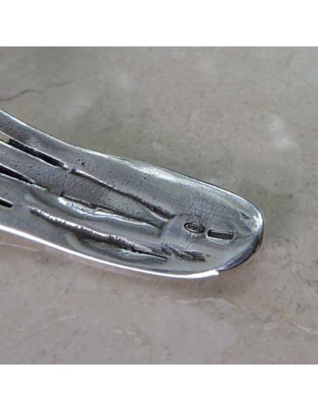 925 Sterling Silver Wavy Lines Rigid Necklace