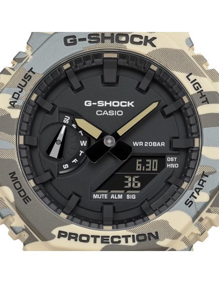 Casio G-Shock Men's Analog Digital Wristwatch Camouflage Purple and Black GA-2100CM-8AER