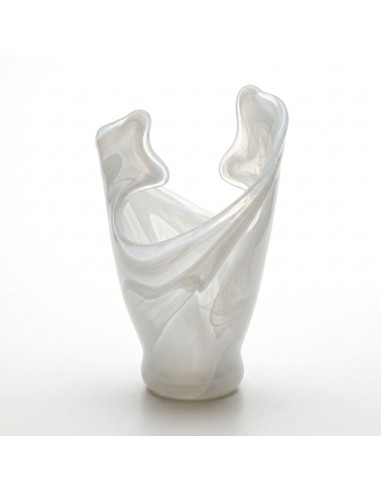 White Waves Murano Glass Vase 