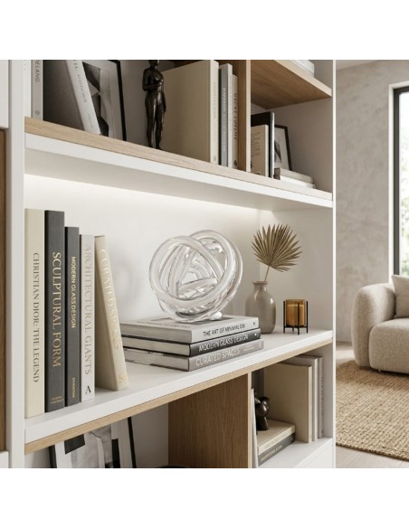  Scultura Artistica Il Nodo dell’Amore Bianco Latte in Vetro Lavorata a Mano OL02081 ONLYLUX