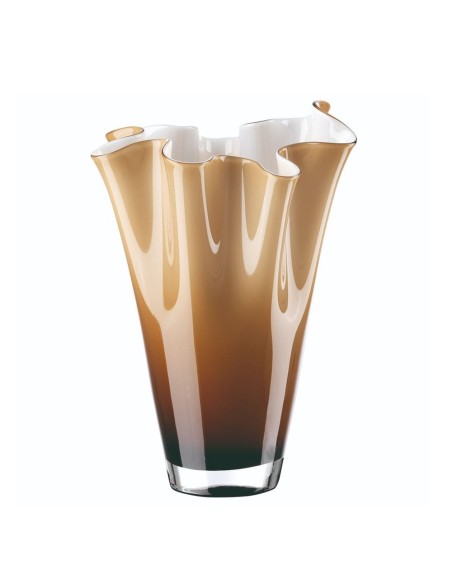 ONLYLUX Blaue Blasenglas-Geodenvase OL03165