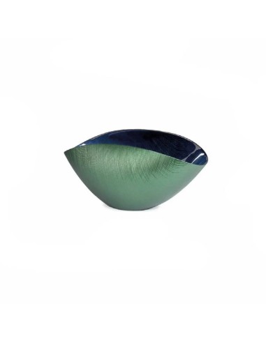 Burano Green and Orion Blue Glass Centerpiece...
