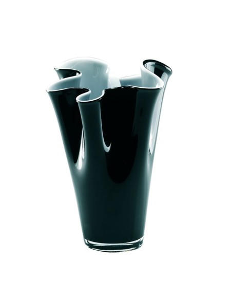 Vaso Wave in Vetro Soffiato Nero OL00231 ONLYLUX