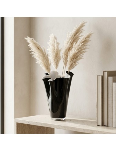 Vaso Wave in Vetro Soffiato Nero OL00231 ONLYLUX