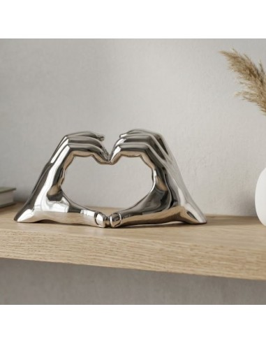 With All My Heart Sculpture in Silver Plated...