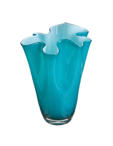 Vaso Wave in Vetro Soffiato Verde Baltico...
