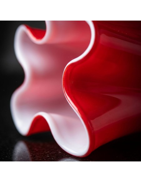 Vaso Wave in Vetro Soffiato Rosso OL00865 ONLYLUX
