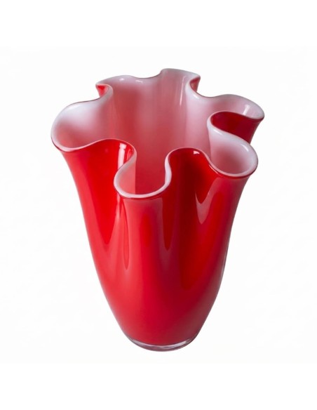 Vaso Wave in Vetro Soffiato Rosso OL00865 ONLYLUX
