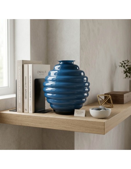 Orion Blue Ring Vase OL03002 ONLYLUX