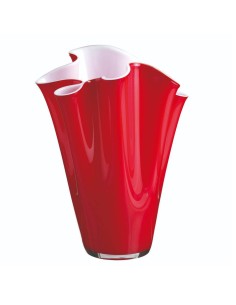 Wave Opal Vase in Red Blown Glass OL00864 ONLYLUX