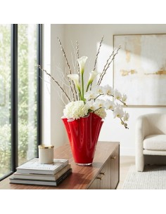 Vaso Wave Opale in Vetro Soffiato Rosso OL00864 ONLYLUX 2