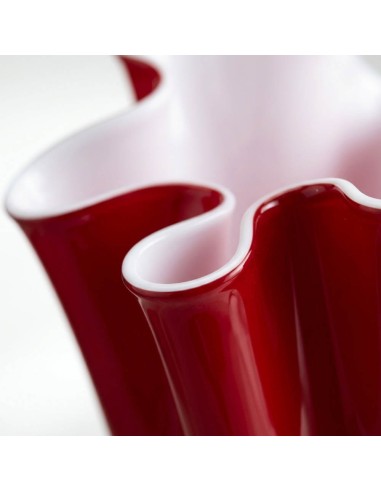 Vaso Wave Opale in Vetro Soffiato Rosso OL00864...