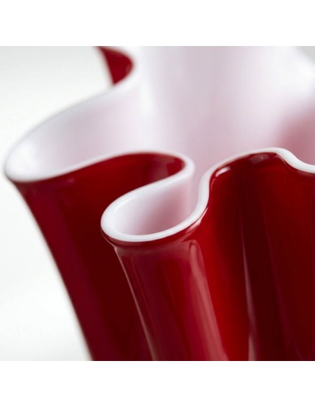 Vaso Wave Opale in Vetro Soffiato Rosso OL00864 ONLYLUX