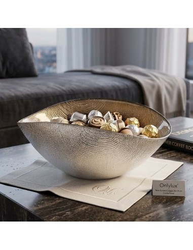 Burano Silver and Beige Rope Cup Centerpiece...