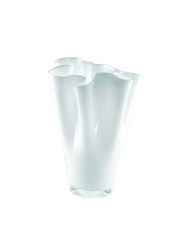 Vaso Wave in Vetro Soffiato Bianco H. 27 OL0228...