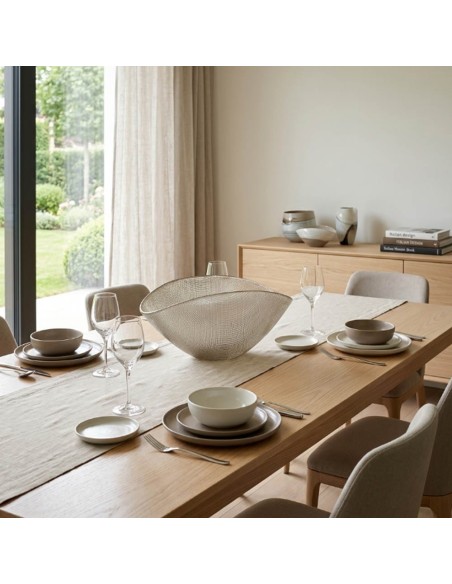 Burano-Mittelstück aus Silber-Seilfarbenem Glas OL03419 ONLYLUX