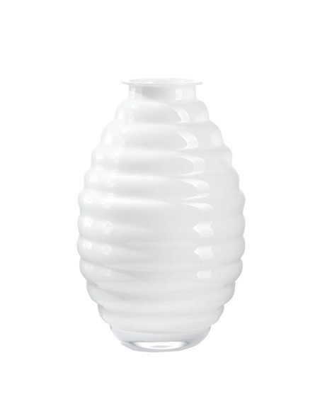 ONLYLUX Weiße Opal-Ringvase OL03007