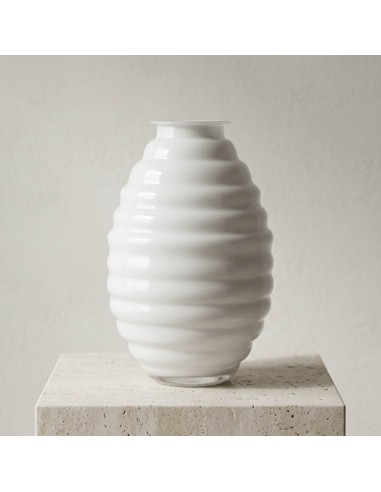 ONLYLUX Weiße Opal-Ringvase OL03007