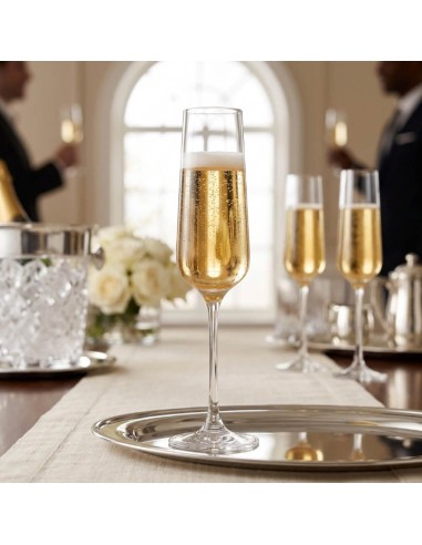 Ocean Crystal Champagne Glasses Set of 6