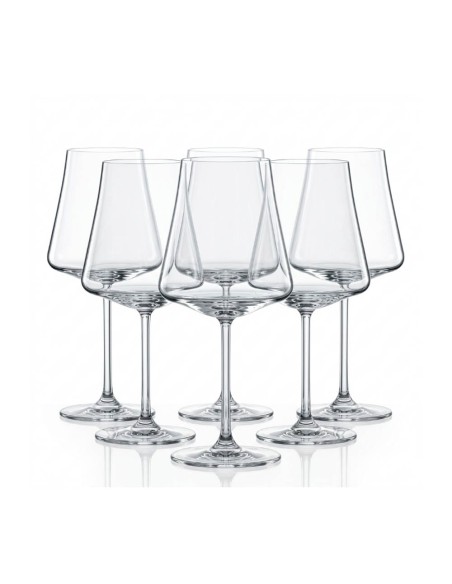 Ocean Allure Bordeaux Crystal Wine Glasses Set of 6